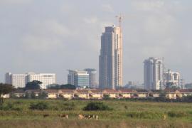Widok na Nairobi z terenu Parku Narodowego Nairobi.