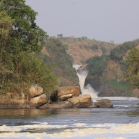 Wodospad  Murchison Falls na Nilu.