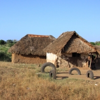 Typowe domy z okolic Tsavo.