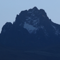 Szczyt góry Kenya.