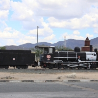 Historyczny parowóz w Usakos.